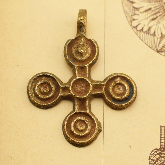 Byzantine Bronze Cross Pendant