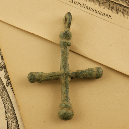 Byzantine Bronze Cross Pendant
