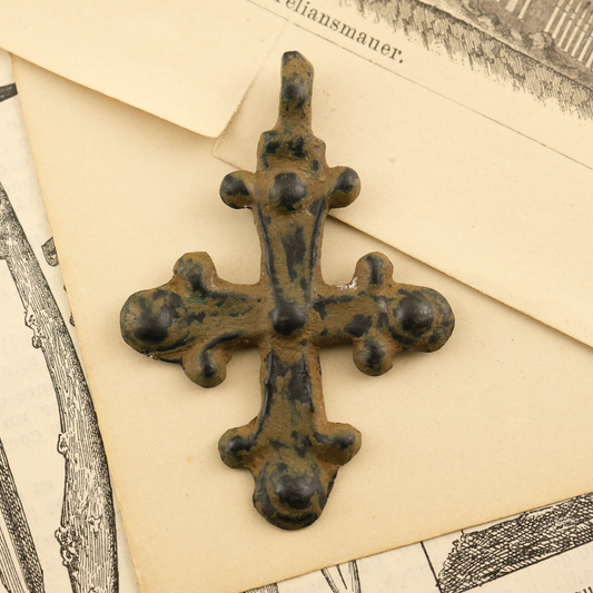 Byzantine Bronze Cross Pendant