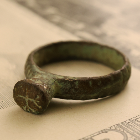 Early Medieval Bronze Cross Ring