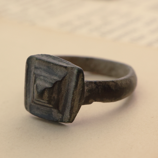 Roman Bronze Pyramid Ring