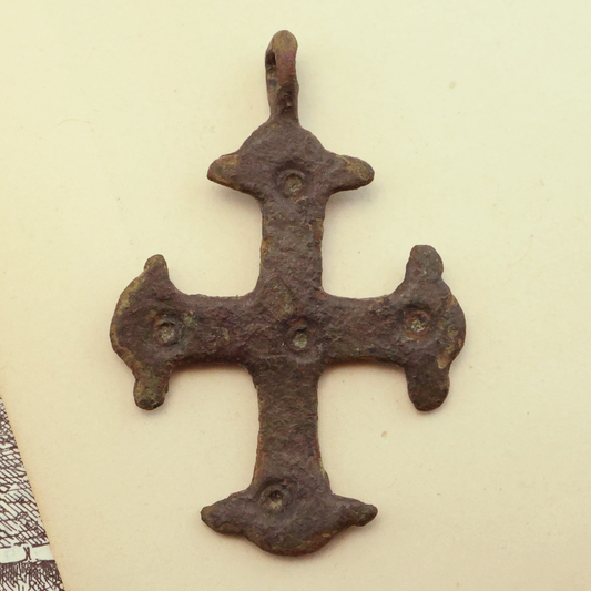 Byzantine Bronze Cross Pendant