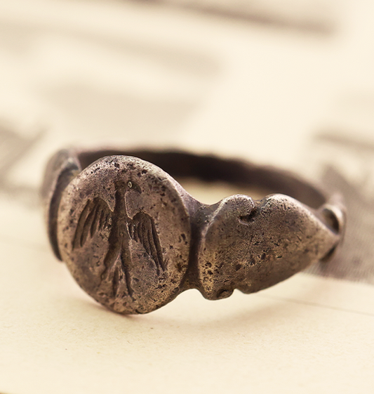 Roman Silver Eagle Ring