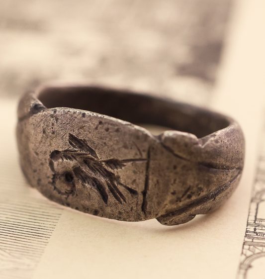 Roman Silver Eagle Ring