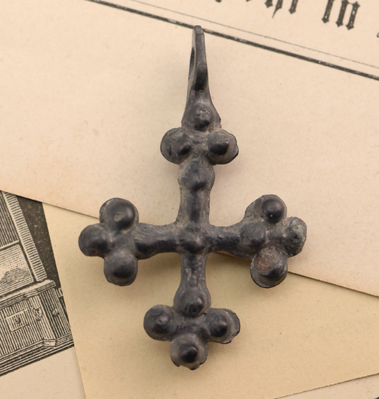 Byzantine Bronze Cross Pendant