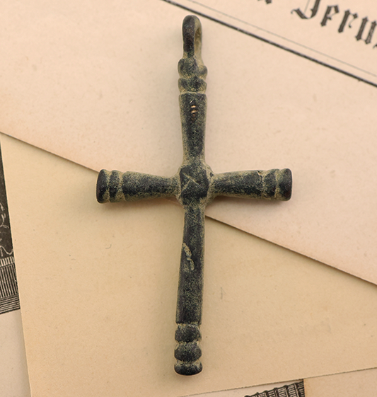 Byzantine Bronze Cross Pendant
