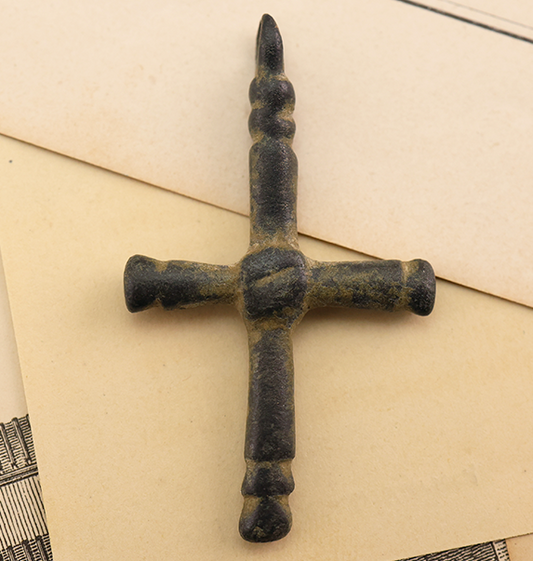 Byzantine Bronze Cross Pendant