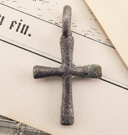 Byzantine Bronze Cross Pendant