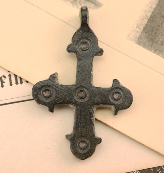 Byzantine Bronze Cross Pendant