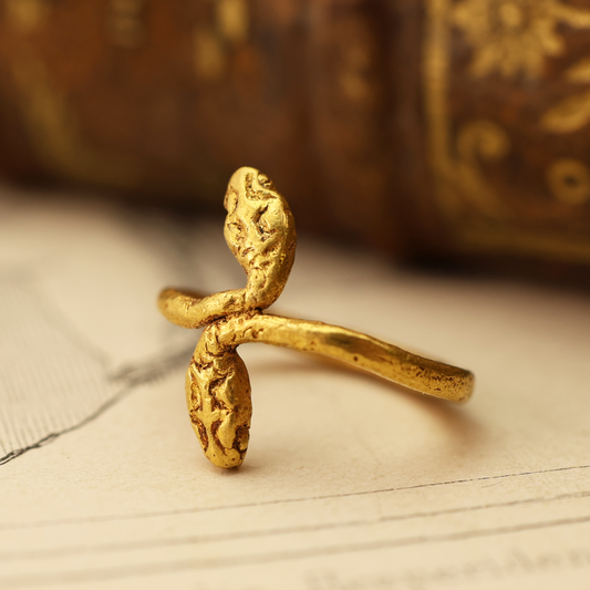 Roman Gold Snake Ring