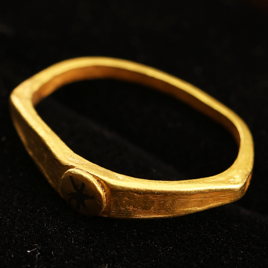 Roman Gold Chi Rho Ring