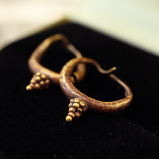 Roman Gold Grape Earring